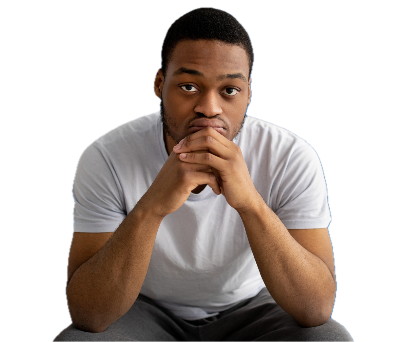 guy sitting Black man depression suicide